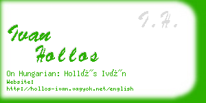 ivan hollos business card